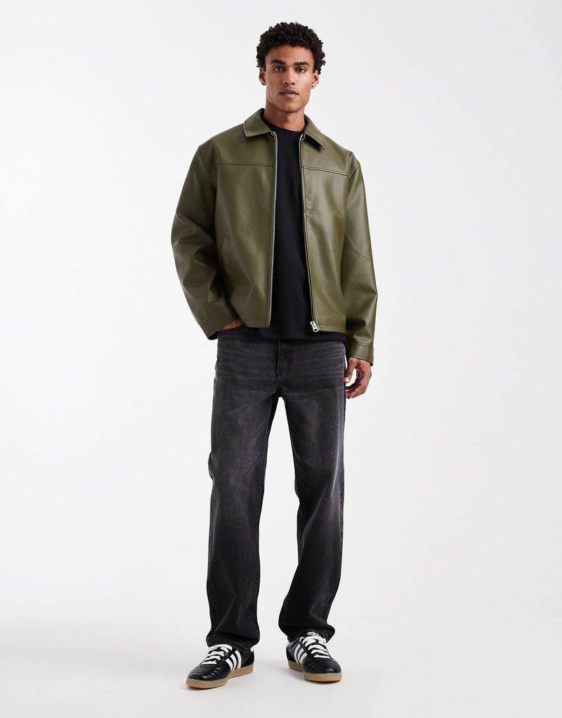 Real photo, model wearing menswear jacket